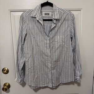 Grayson Stripes Button Down Shirt Cotton Size 3  or Medium